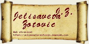 Jelisaveta Zotović vizit kartica